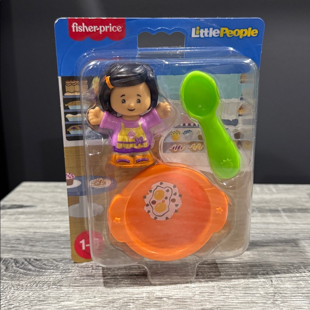 Fisher-Price | NEW: Little People: Girl Baker with Bowl and Spoon - Toy Playset